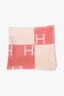 Hermès Cream/Pink Merino Wool/Cashmere Avalon Baby Blanket