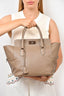 Hermes Taupe Leather Toolbox 26 Bag with Strap
