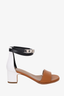 Hermès Tricolor Leather Manege Ankle Wrap Sandals Size 35