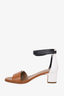 Hermès Tricolor Leather Manege Ankle Wrap Sandals Size 35