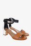 Hermès Tricolor Leather Manege Ankle Wrap Sandals Size 35