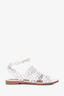 Hermès White Leather 'Kalliste' Sandals Size 36