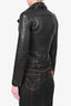 IRO Black Leather Moto Jacket Size 36