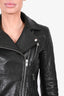 IRO Black Leather Moto Jacket Size 36
