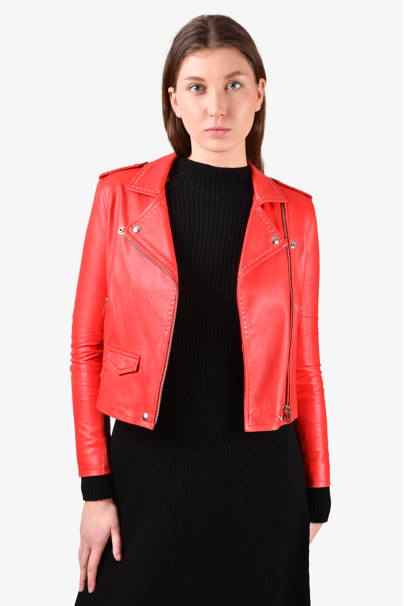 Iro red 2025 leather jacket