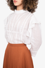 Isabel Marant Etoile White Embroidered Blouse Size 42