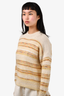 Isabel Marant Etoile Yellow/Cream Striped Crewneck Sweater Size 34