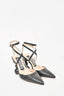 Jacquemus Black Leather Strap Heels with Wooden Heels Size 35