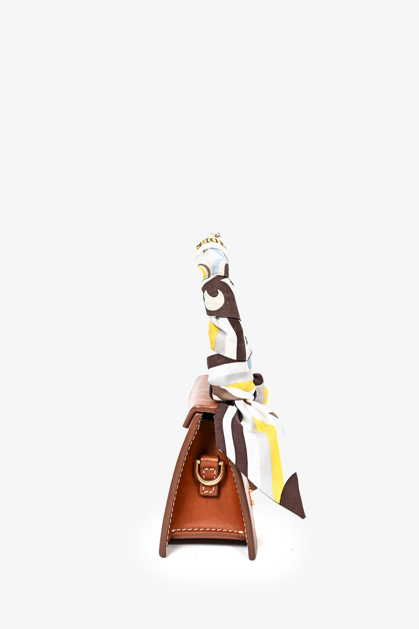 Jacquemus Brown Leather Mini Le Chiquito Top Handle w/ Hermes