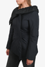 Jil Sander Black Nylon Padded Jacket With Wide Lapels Size 34