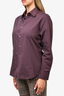 Jill Sander Chocolate Brown Cotton Button-Down Shirt Size 43