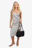 Jonathan Simhkai Silver Plisse Metallic Bustier Ruffle Dress 4