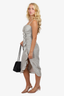 Jonathan Simhkai Silver Plisse Metallic Bustier Ruffle Dress 4