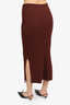 Jonathan Simkhai Burgundy Sophia Rib Midi Skirt Size M