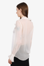 Jonathan Simkhai White Silk Sheer Blouse Size S