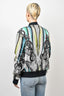 Just Cavalli Mens White/Multicolor Pattern Bomber Jacket Size 54 Mens