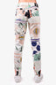 Kenzo Printed White Jeans Size 38