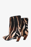 Khaite Animal Print Pony Hair Ankle Boots Size 36