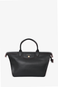 Longchamp Black Leather Pilage Tote