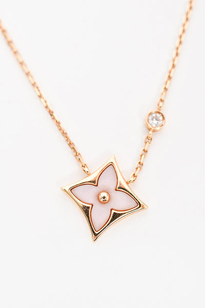 Louis vuitton star blossom necklace deals in pink gold with diamonds