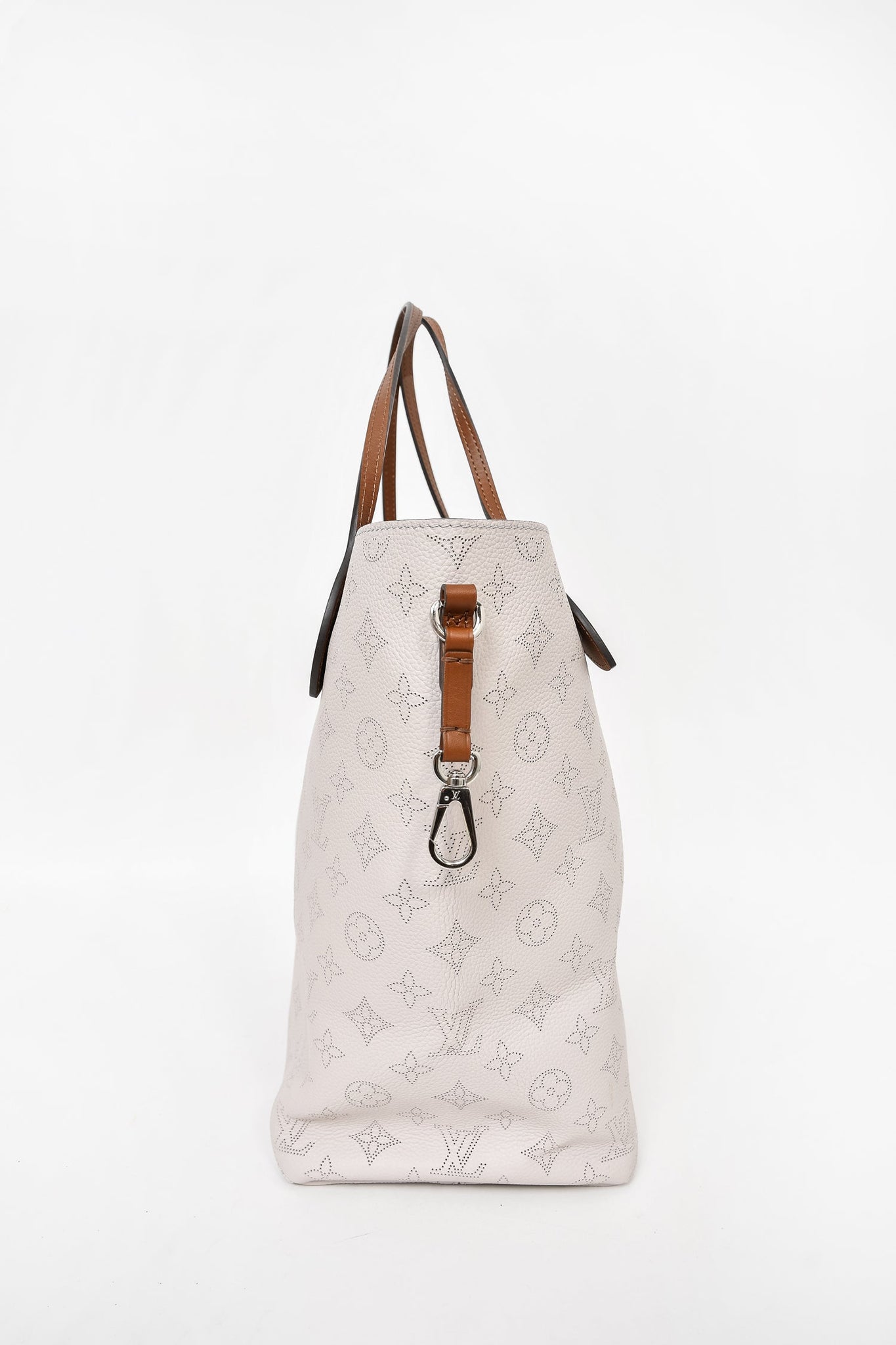 Louis Vuitton Monogram Large Bucket Bag White Taupe