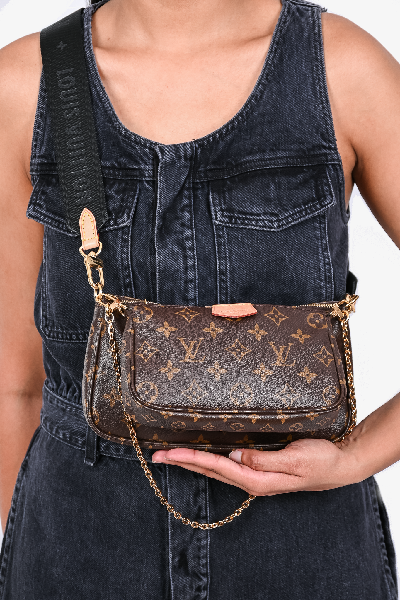 Louis Vuitton 2020 Brown Leather Monogram Multi Pouch Pochette