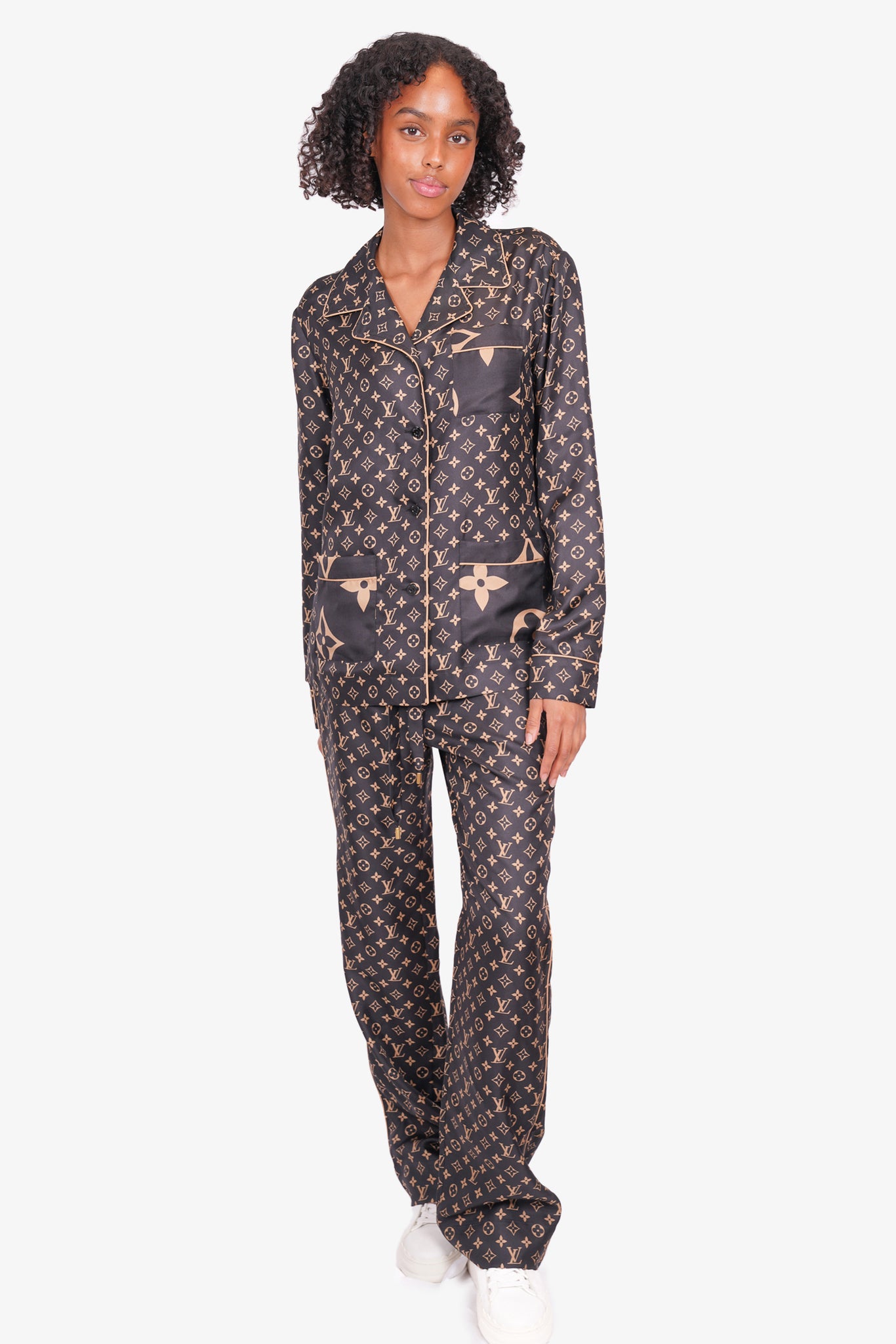 Louis Vuitton Leopard Silk Front Cardigan
