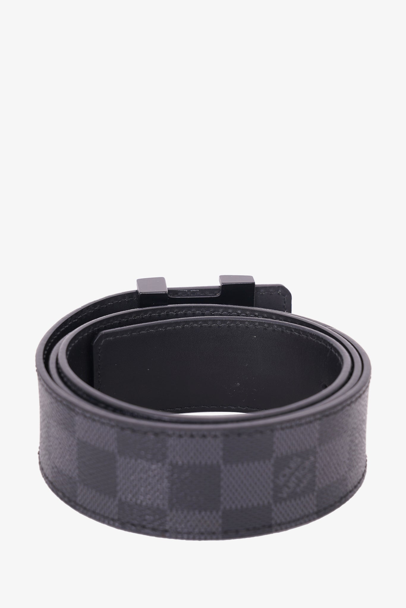 Louis Vuitton LV Initiales Damier Graphite Belt Black