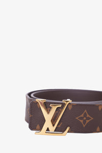 Louis Vuitton Dark Brown Studded Leather Clous Initiales Belt Size