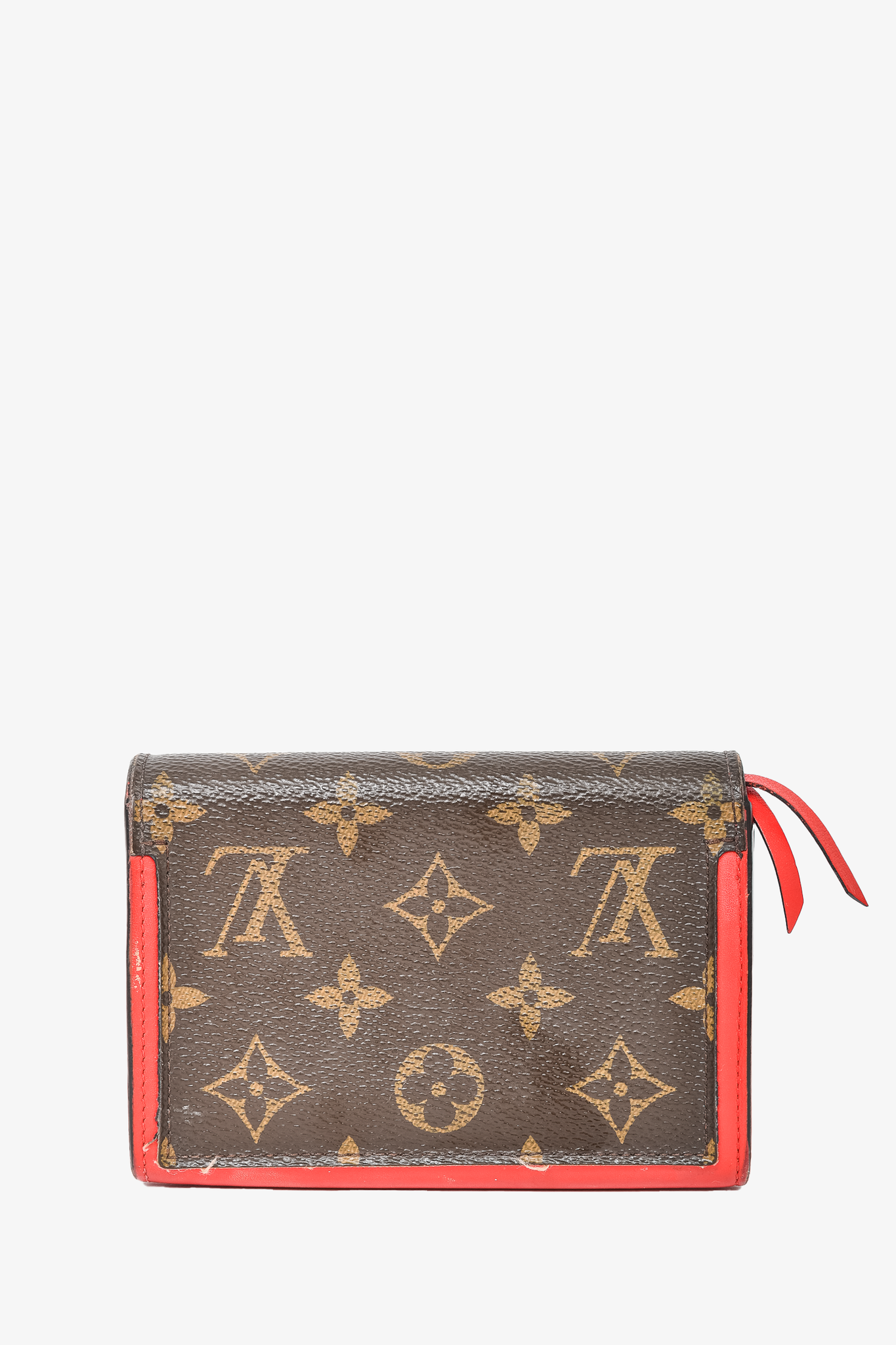 Louis Vuitton Pattern Print, Red LV Monogram Vernis Patent Leather Elise Wallet
