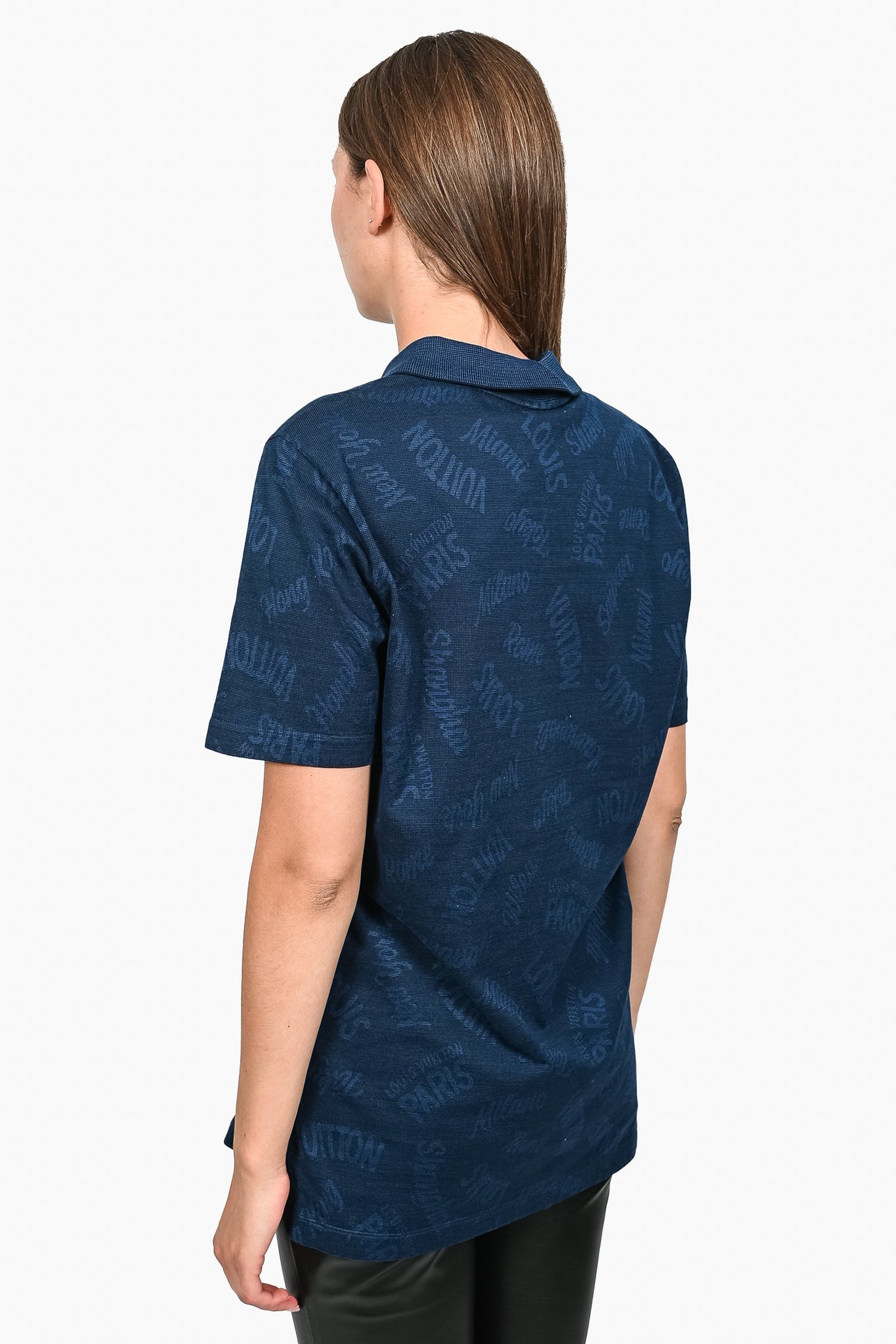 Louis Vuitton Navy Blue Wavy City/Logo Printed S/S Polo Top sz XL Mens –  Mine & Yours