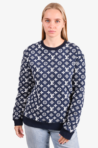 Louis Vuitton Navy Monogram Sweater