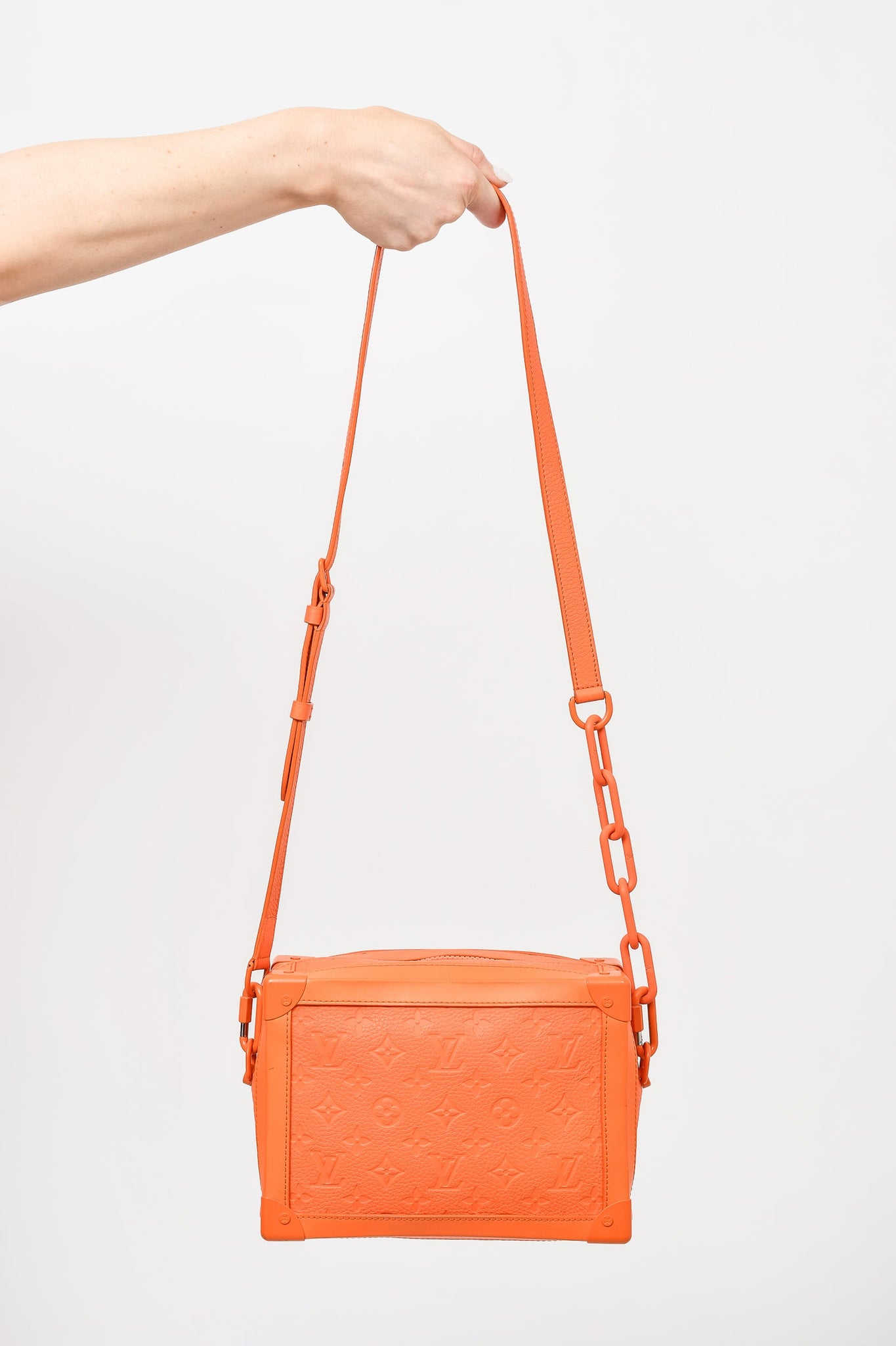 Louis Vuitton Soft Trunk Monogram Orange Leather Cross-body Bag