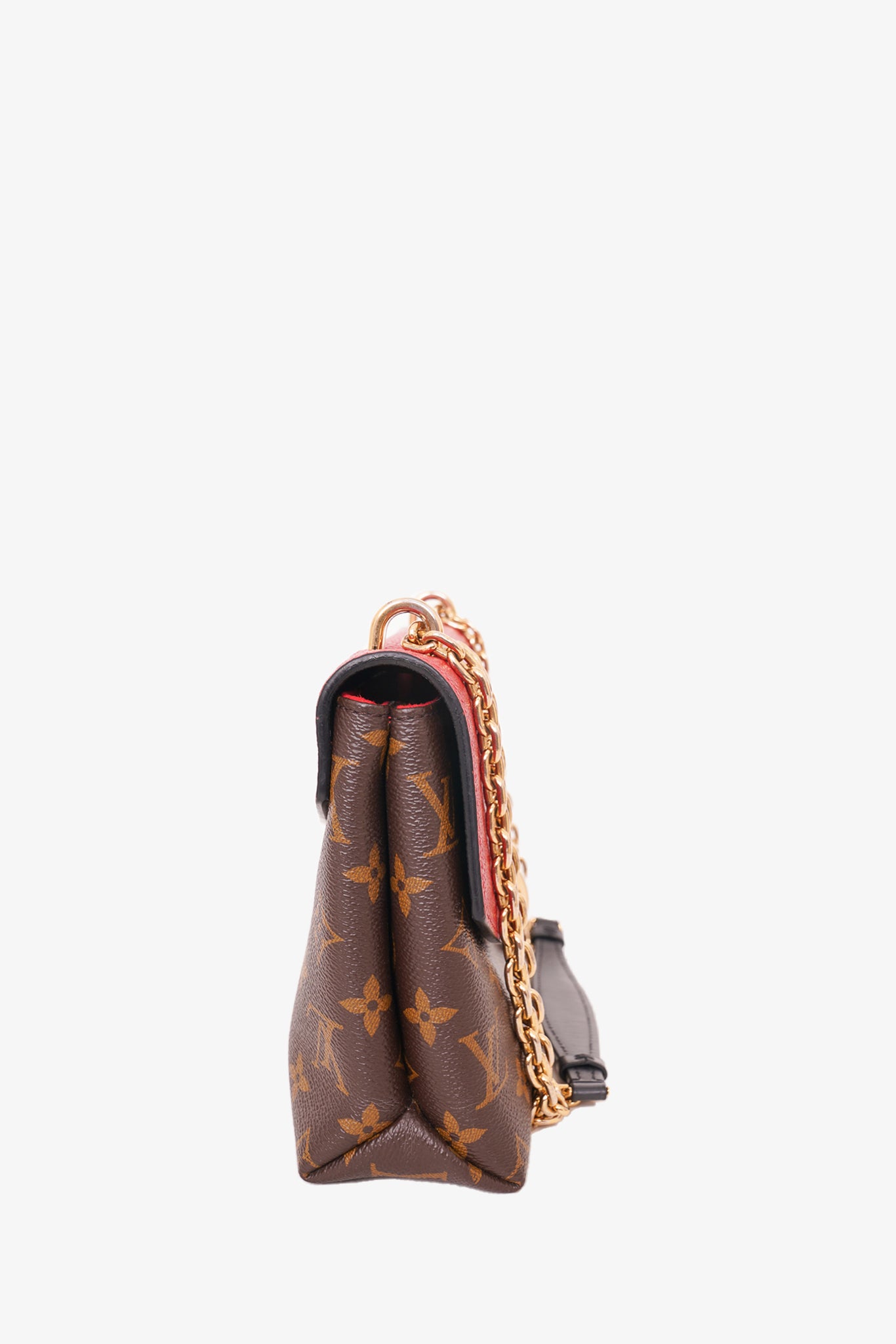 Louis Vuitton, Bags, Louis Vuitton Monogram Sun Placide Shoulder Bag  Chain Leather Cerise Red M4373