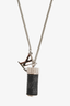 Louis Vuitton Silver Toned Metal Monogram Eclipse Charm Necklace