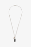 Louis Vuitton Silver Toned Metal Monogram Eclipse Charm Necklace