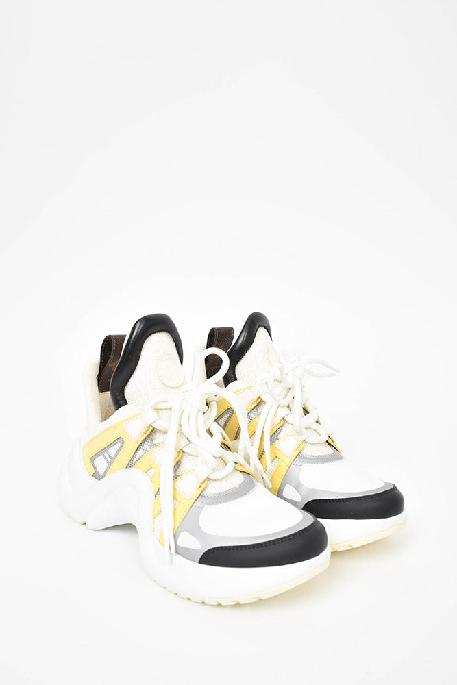 Louis Vuitton White/Yellow 'Arch Light' Sneaker sz 36 – Mine & Yours