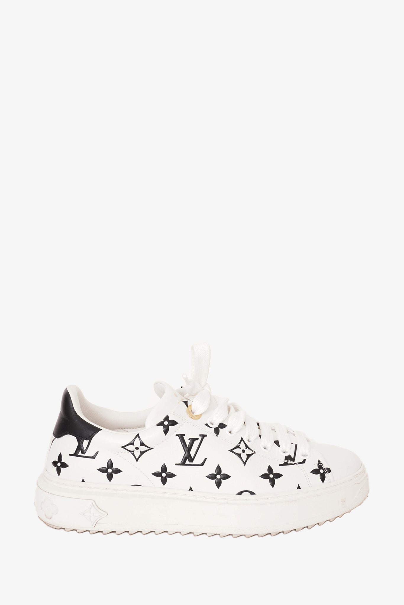 Louis Vuitton, Shoes, Louis Vuitton White Time Out Sneakers Size 37 Logo  Lv