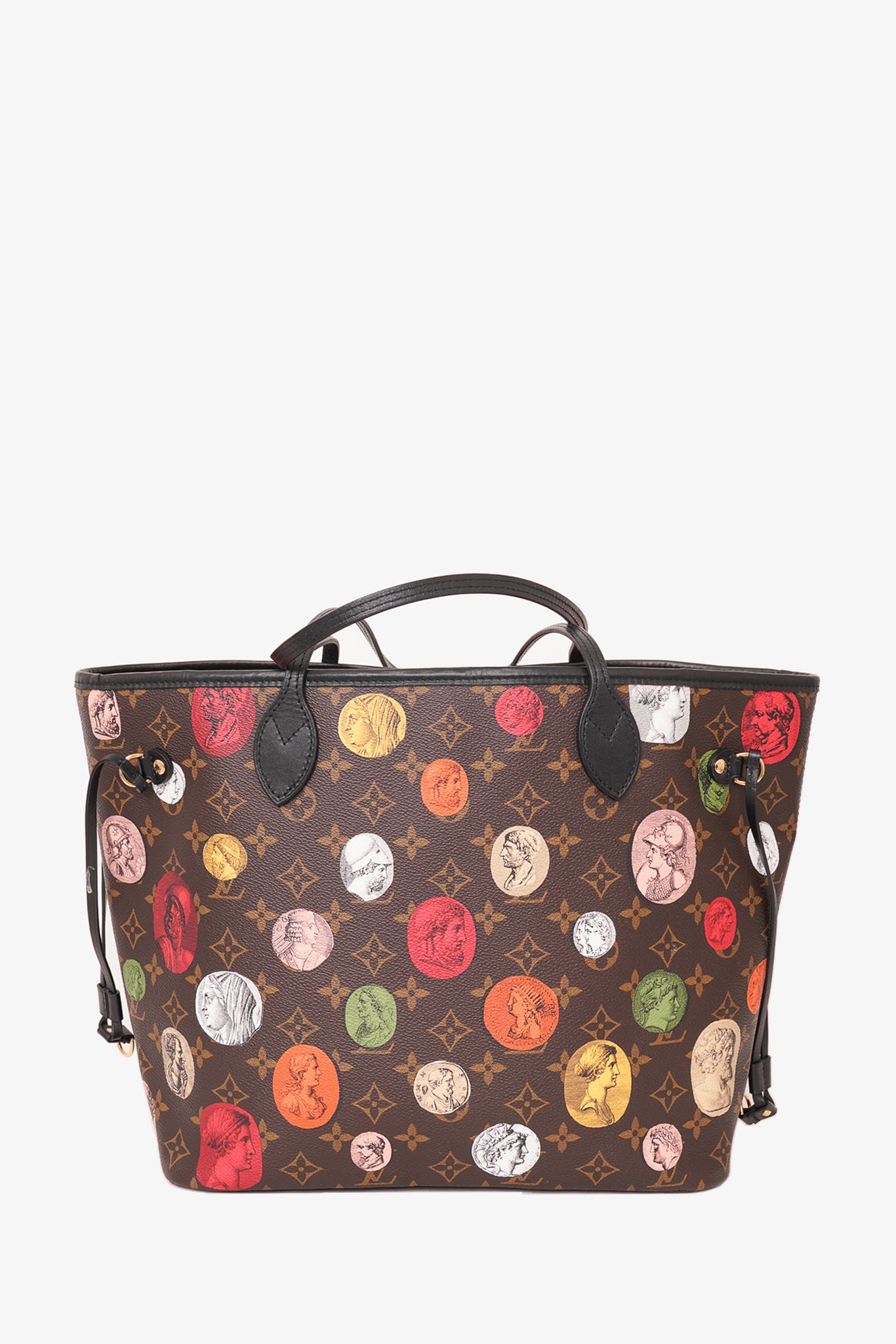 Louis Vuitton x Fornasetti Neverfull MM Monogram Cameo Brown in