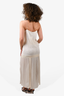 Lover White Silk Embroidered Slit Dress Size 6