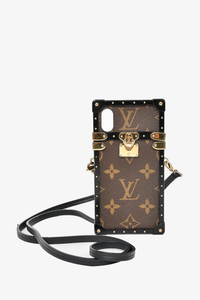 Louis Vuitton Monogram Reverse iPhone x or Xs Eye Trunk Case Mobile Phone 30lk321s