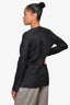 Jil Sander Black Ramie V-Neck Top Est. Size S