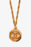 Pre-Loved Chanel™ Gold Tone Coco Mark CC Round Necklace