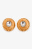 Pre-Loved Chanel™ Gold Tone Sunburst Rhinestone Clip On Earrings