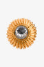 Pre-Loved Chanel™ Gold Tone Sunburst Rhinestone Clip On Earrings