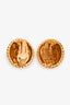 Pre-Loved Chanel™ Gold Tone Sunburst Rhinestone Clip On Earrings