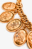 Pre-Loved Chanel™ Gold Tone Coco Mark Coin Crown Bracelet