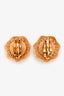 Pre-Loved Chanel™ Gold Tone Red Stone Clip On Earrings