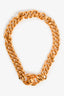 Pre-Loved Chanel™ 1996 Gold Toned CC Turn-Lock Chunky Choker Necklace