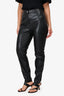 Boss Hugo Boss Black Faux Leather Straight Leg Pants Size 8 US